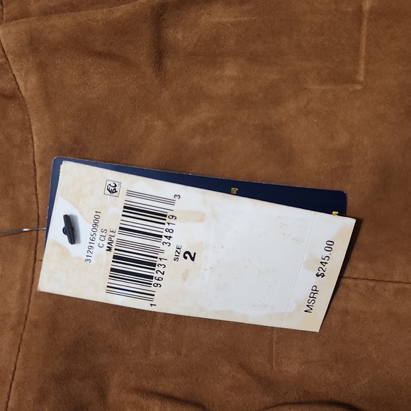 Polo Ralph Lauren Goat-Suede Leather Skirt Baby Girls' 2T Maple Side Zip Closure - Picture 4 of 4